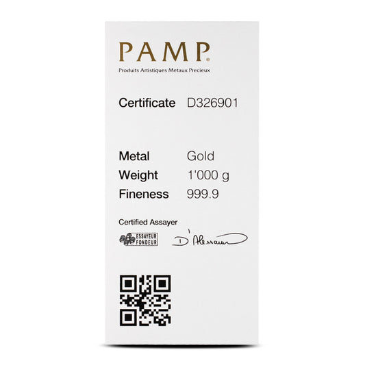 1 Kilo PAMP Suisse Gold Bar